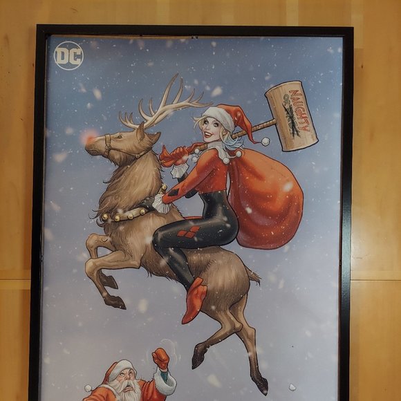 Christmas Harley Quinn silk canvas Fabric Poster (36" x 24") - Picture 2 of 3